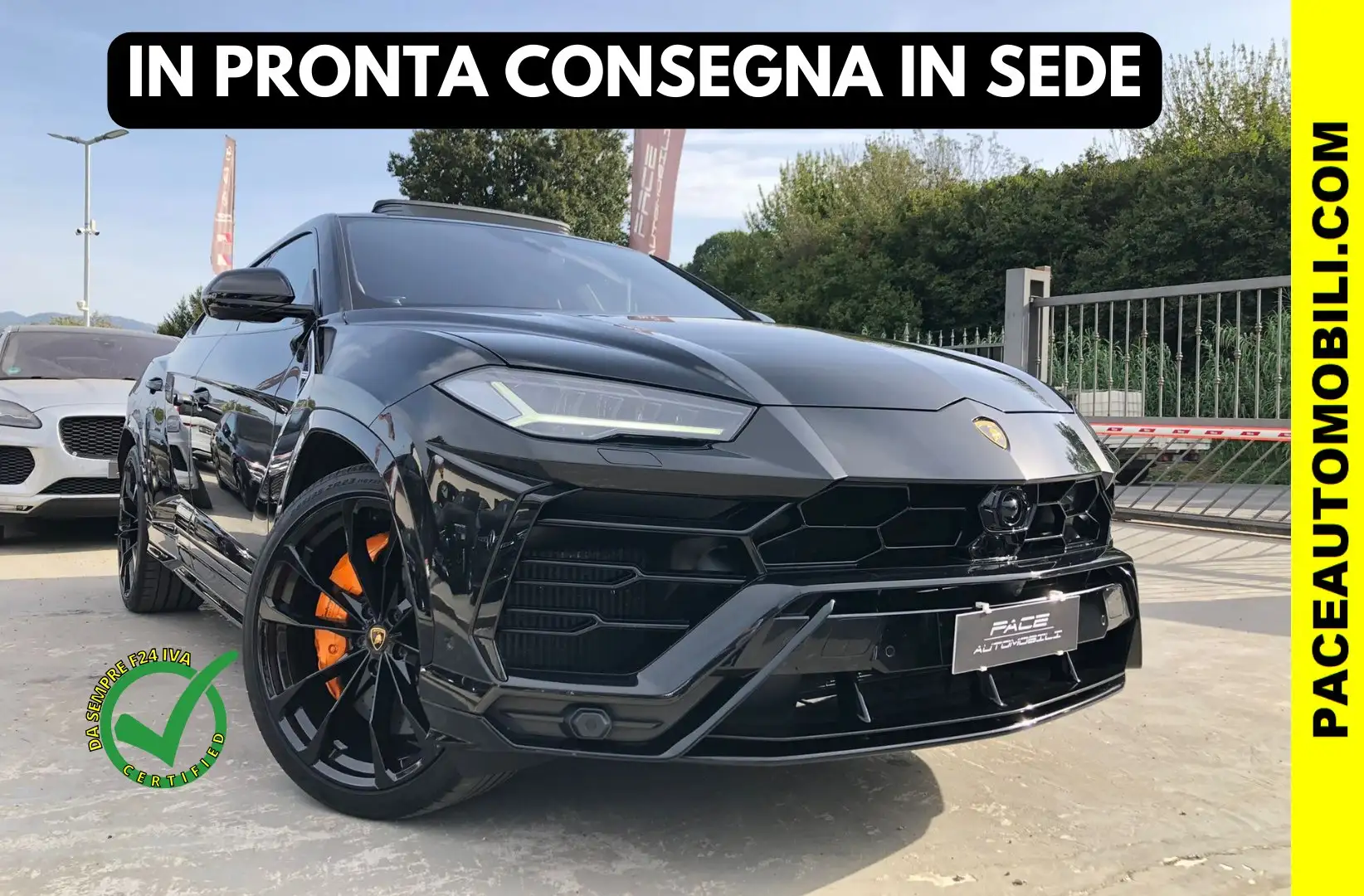 Lamborghini Urus 23" TETTO HUD AKRAPOVIC B&O NIGHT PACK KAMERA LED Noir - 1