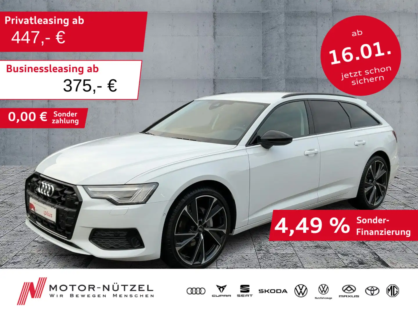 Audi A6 35 TDI S-TR ADVANCED MATRIX+NAV+ACC+AHK Weiß - 1