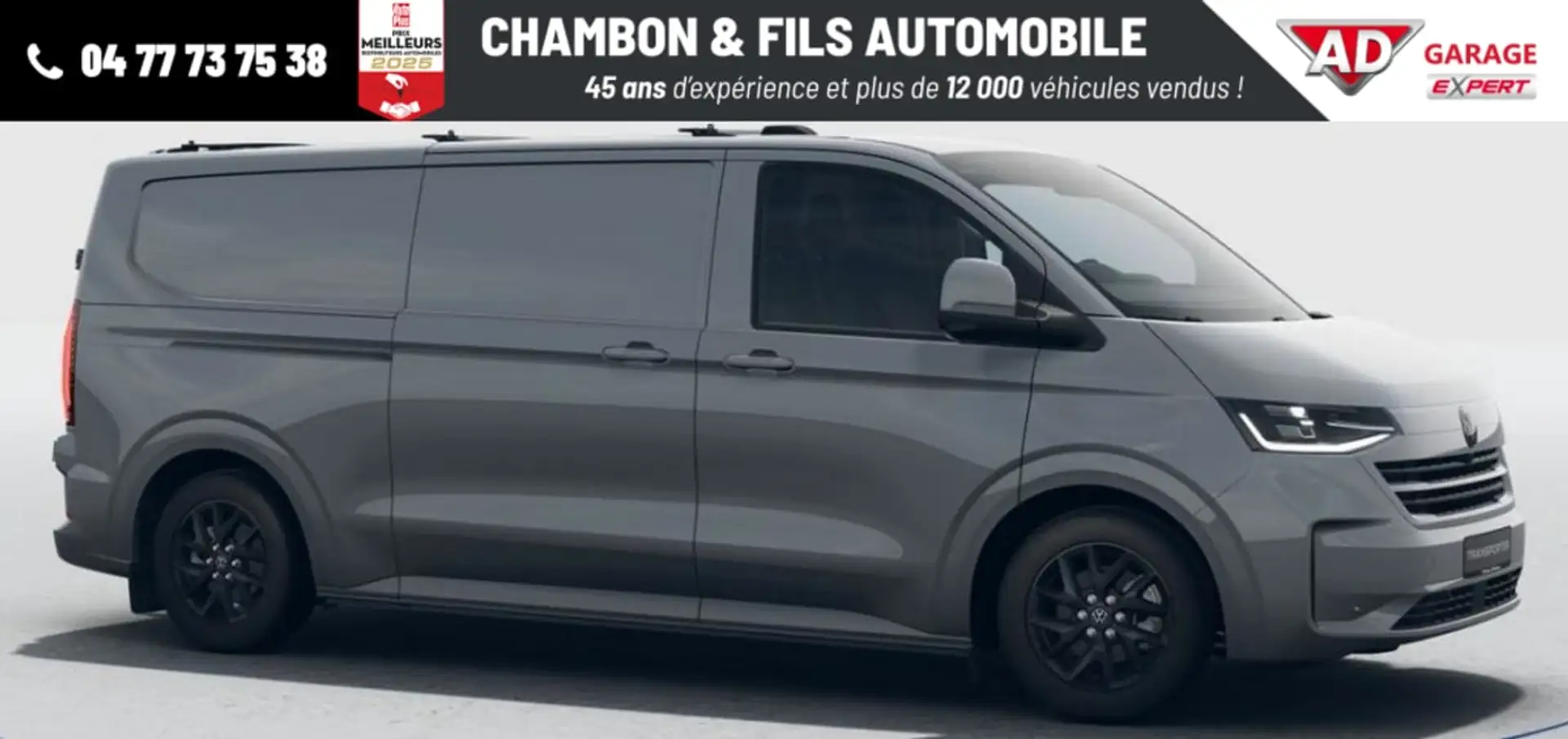 Volkswagen Transporter VAN L2H1 2.0 TDI 150 BVA8 BUSINESS Prix : 41990 HT Gris - 1