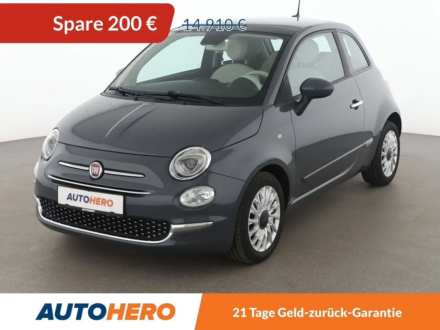 Fiat 500 1.2 Lounge Aut.*NAVI*TEMPO*PDC*KLIMA* Grau - 1