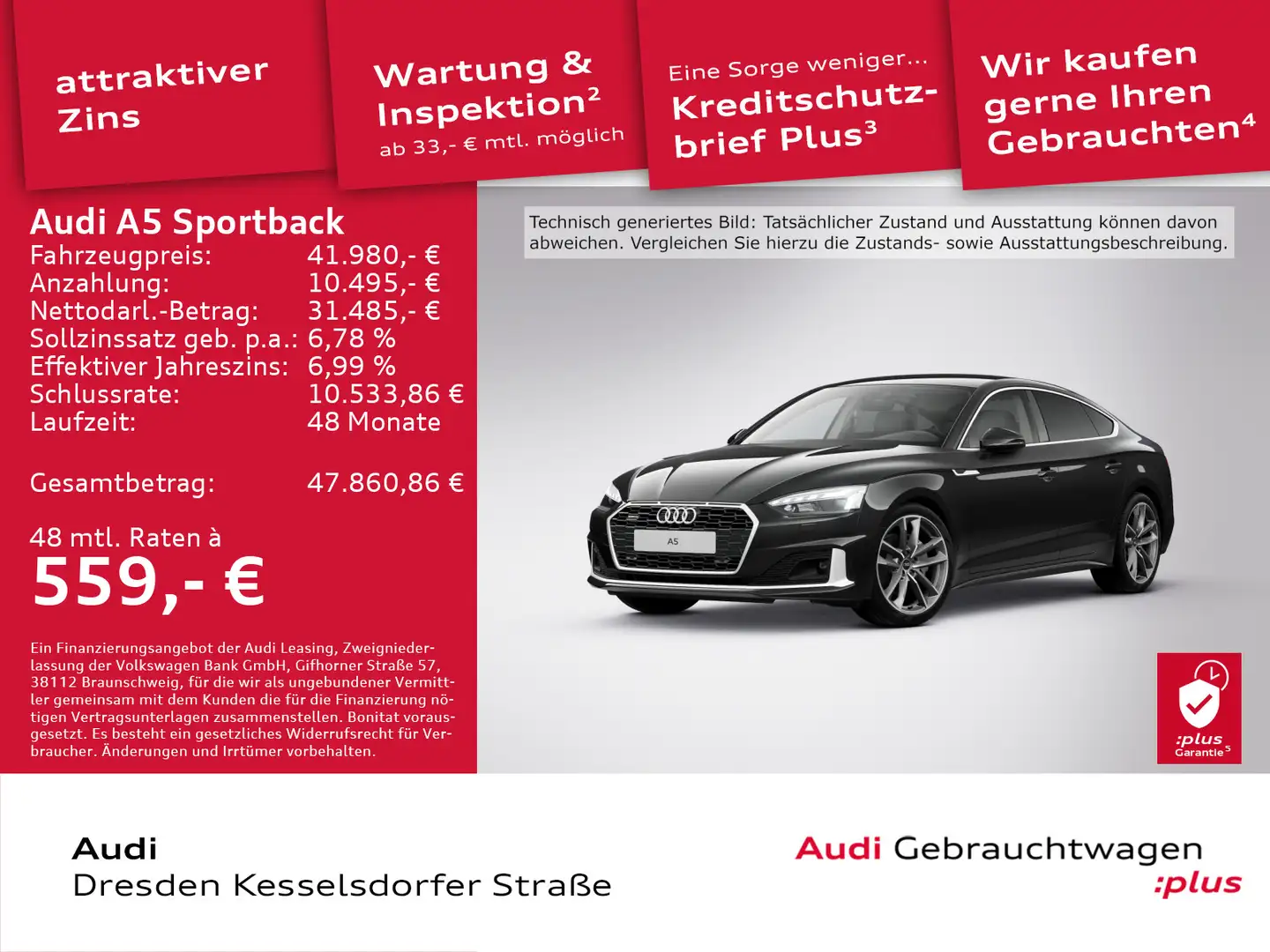 Audi A5 Advanced 40 TDI quattro 150(204) kW Schwarz - 1