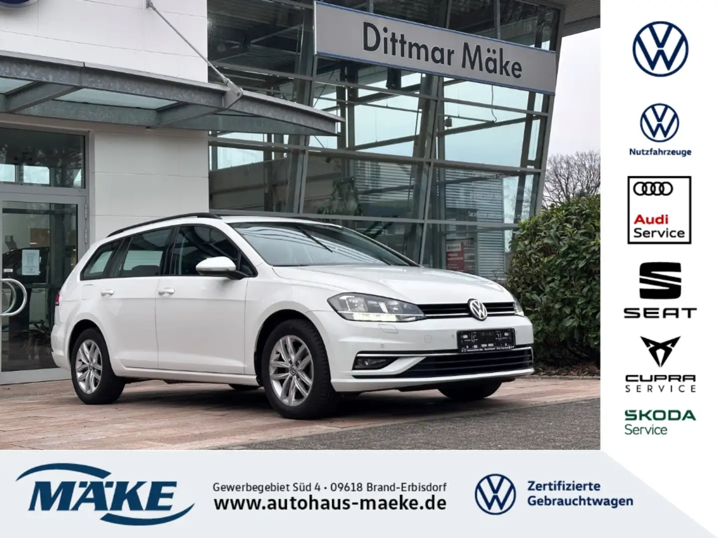 Volkswagen Golf VII Variant 1.6 TDI Comfortline NAVI ACC SHZ ASSIS Weiß - 1
