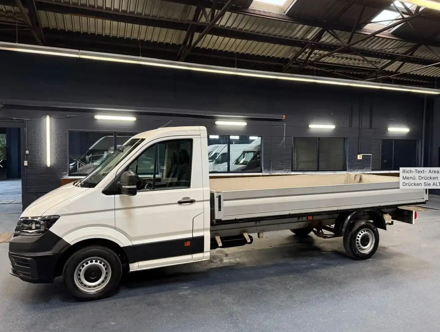 Volkswagen Crafter 35 Maxi Pritsche Klima AHV auch andere kurzfristig Weiß - 1