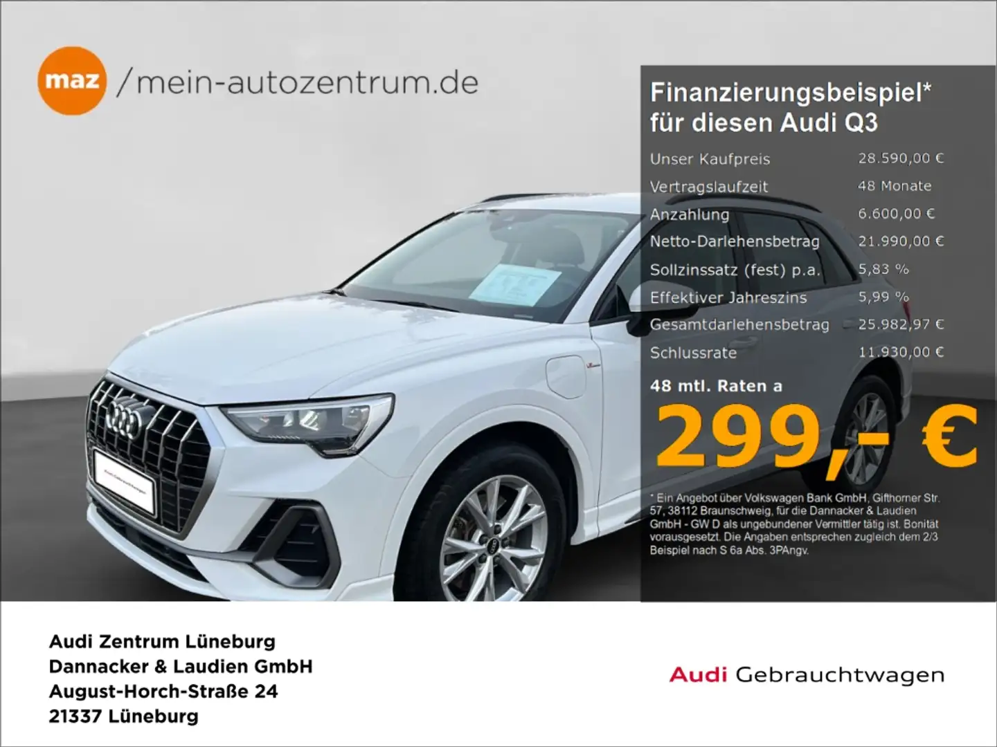 Audi Q3 TFSI e 45 1.4 TFSIe S line Alu LED Navi Kamera Sit Weiß - 1