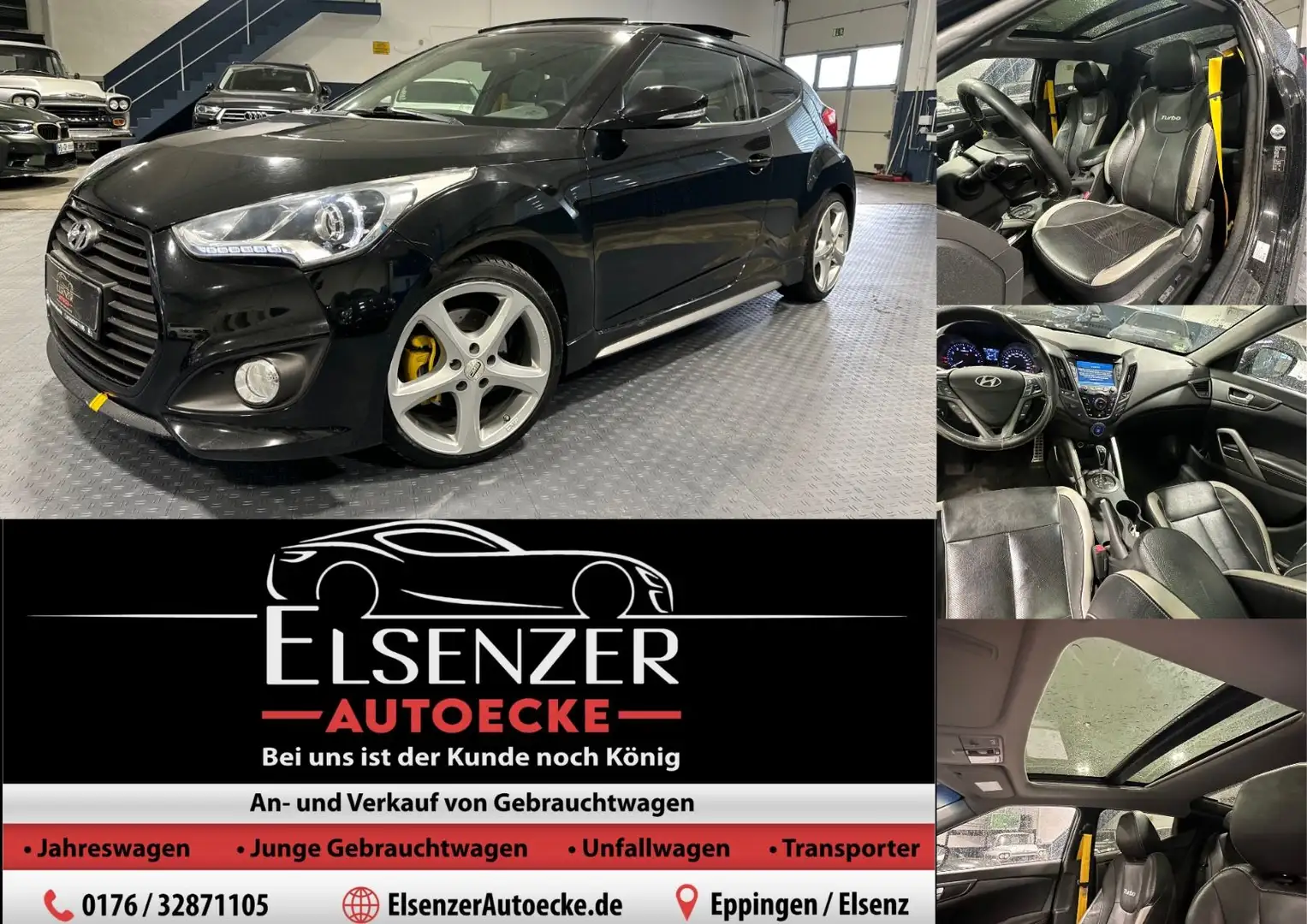 Hyundai VELOSTER Premium TURBO Mega VOLL Negro - 1