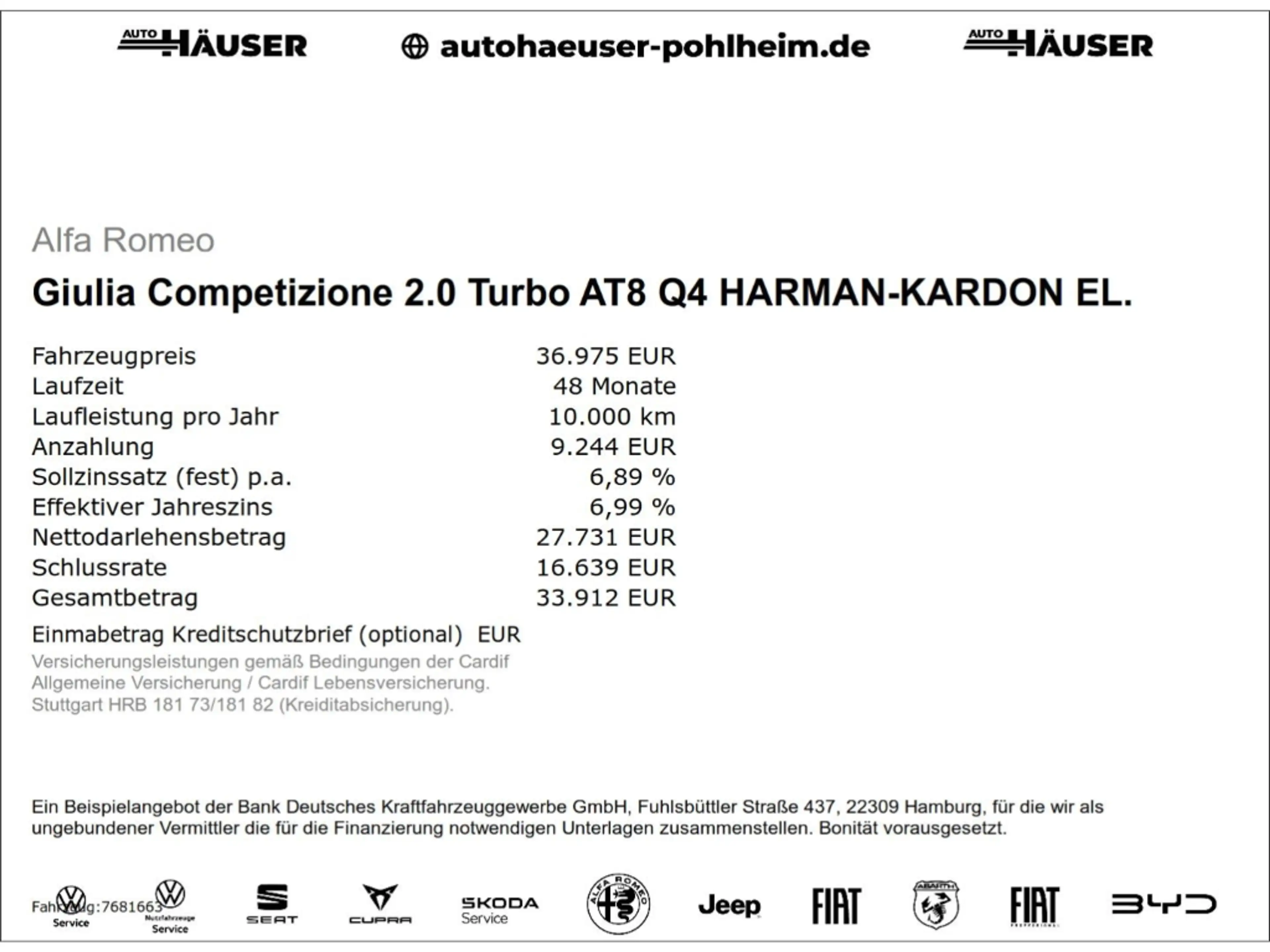 Alfa Romeo Giulia Competizione 2.0 Turbo AT8 Q4 HARMAN-KARDON EL. SI — photo 2