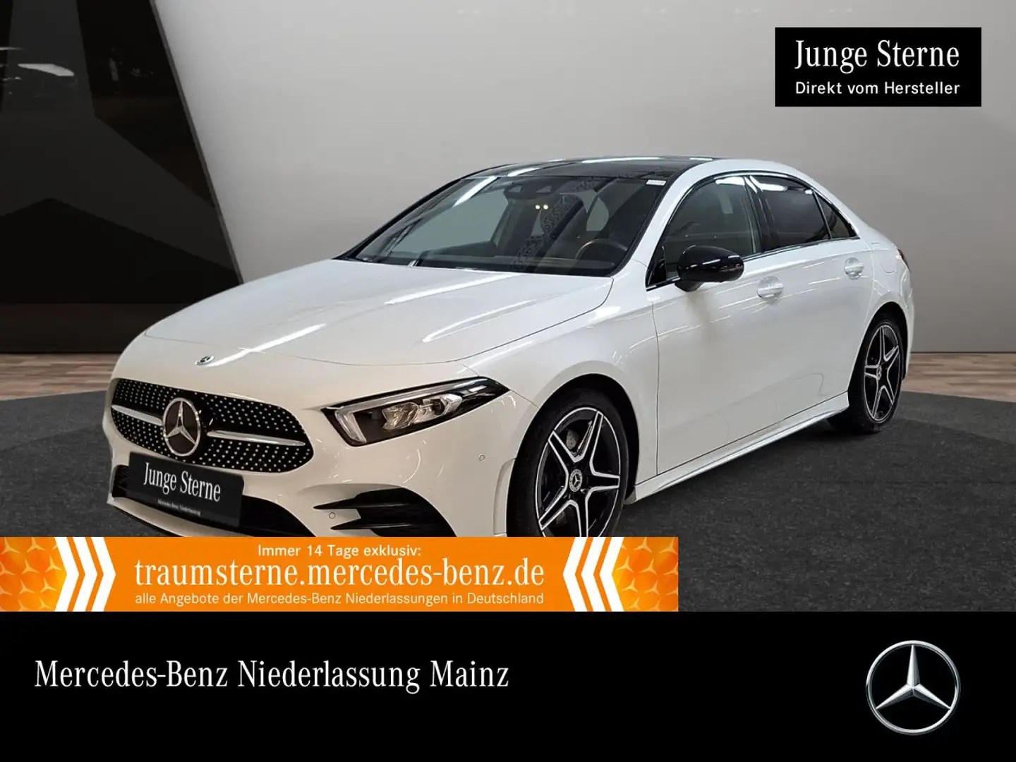 Mercedes-Benz A 220 Lim 4M AMG+NIGHT+PANO+360°+LED+STHZG+TOTW Weiß - 1