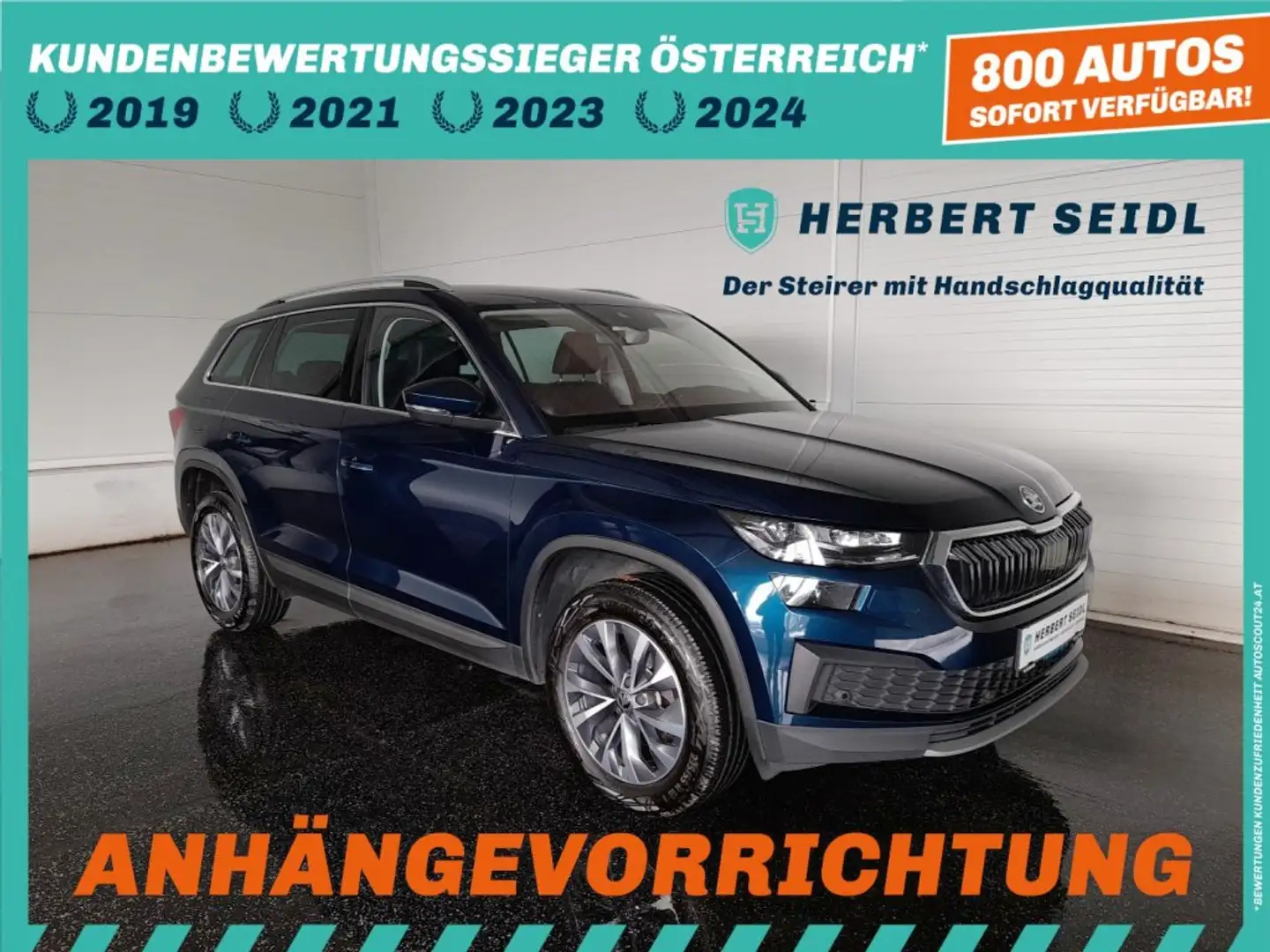 Skoda Kodiaq STYLE 2,0 TDI DSG *MATRIX-LED / VIRTUELL / NAVI / AHV & KAMERA / ACC / MEMORY SPORTSITZE / CANTON / E-KLAPPE* Blau - 1