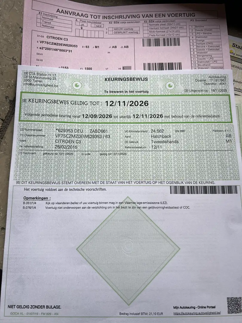 Citroen C3 1.0 benzine 2015 Wit - 1