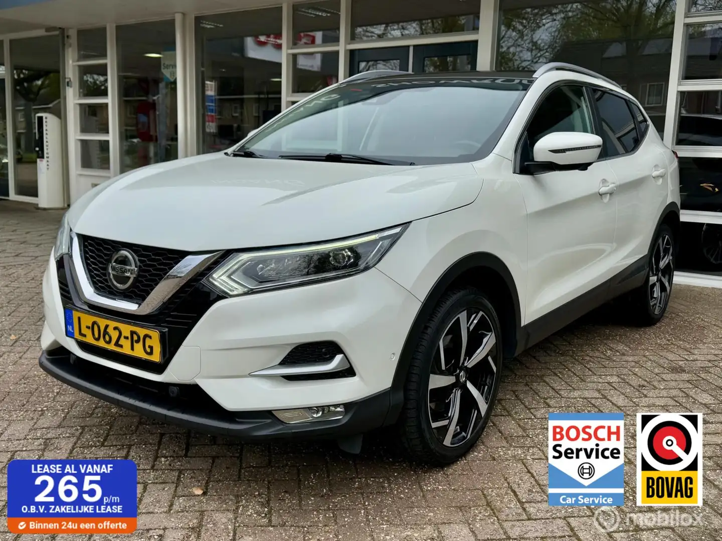 Nissan Qashqai 1.2 Tekna + Led, Navi, Camera's, Pano, LM.. Wit - 1
