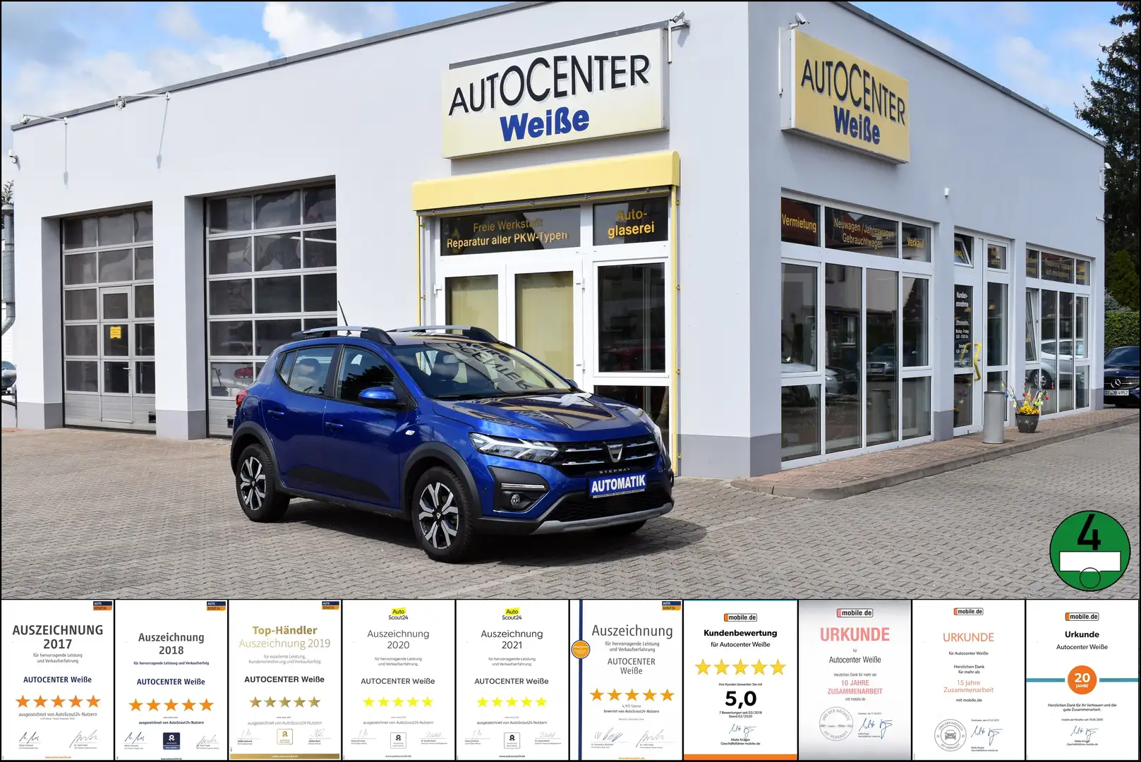 Dacia Sandero Stepway Comfort Automatik TÜV 03/27 Kamera Blu/Azzurro - 1