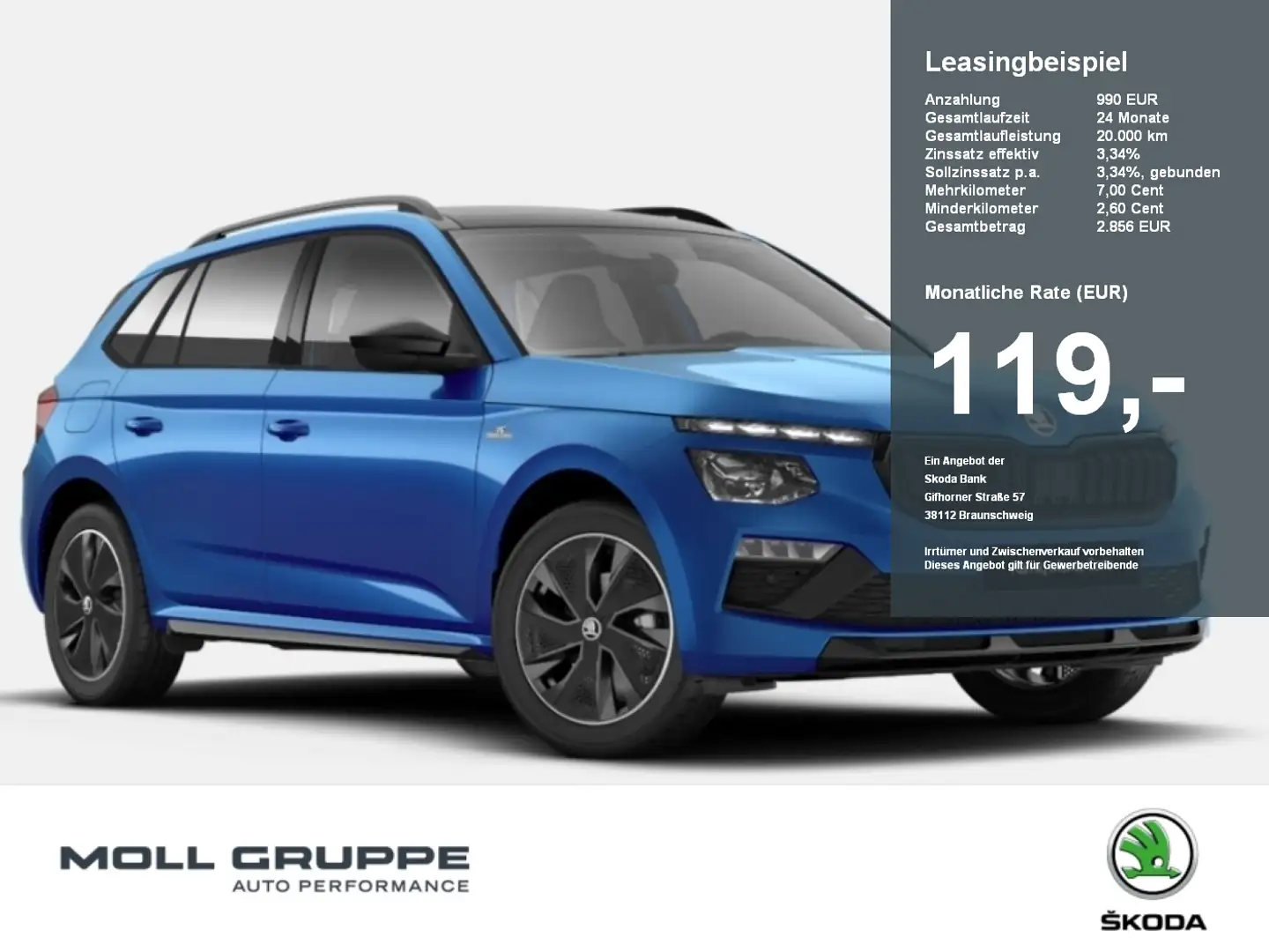 Skoda Kamiq 1.0 TSI DSG Monte Carlo ACC EL.HECK PDC Bleu - 1