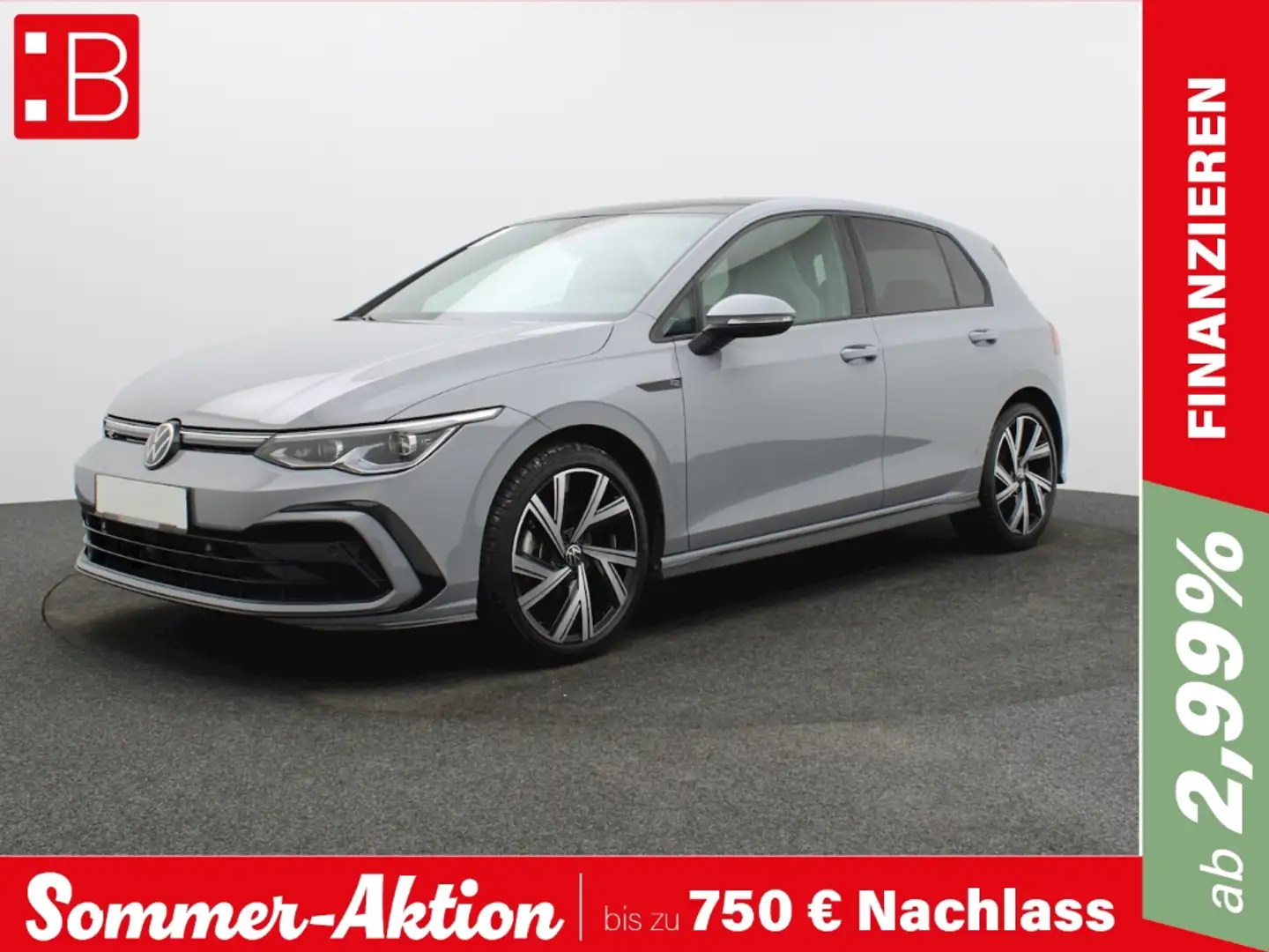 Volkswagen Golf 8 2.0 TDI DSG R-Line PANO AHK H&K KEYLESS NAVI HuD Grau - 1
