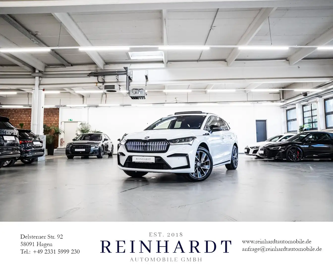 Skoda Enyaq 80 SPORTLINE/20Z./MTRX/ACC/HuD/PANO/WÄRMEP Weiß - 1