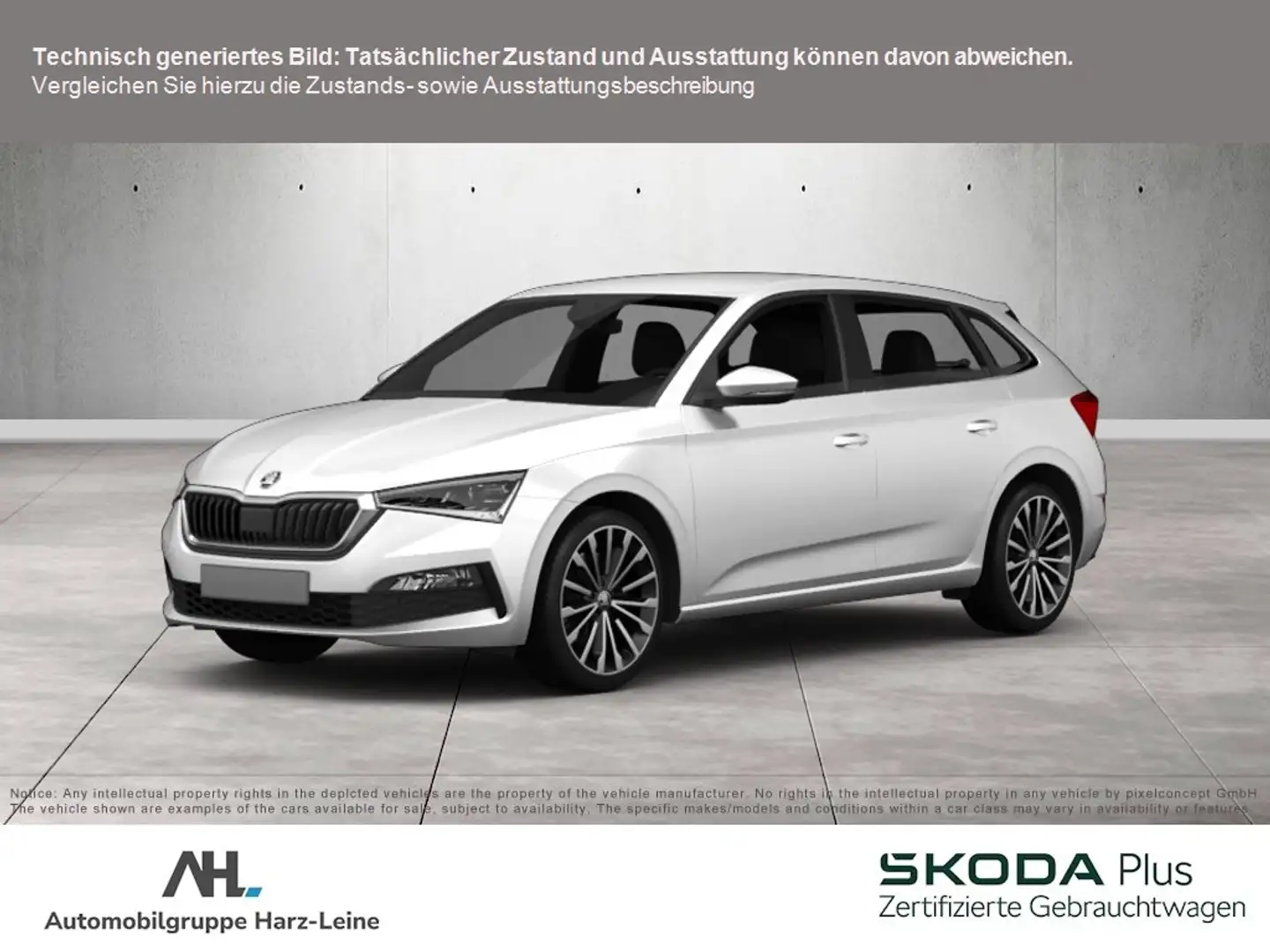 Skoda Scala 1.0 TSI Style LED Pano SmartLink PDC SHZ Weiß - 1