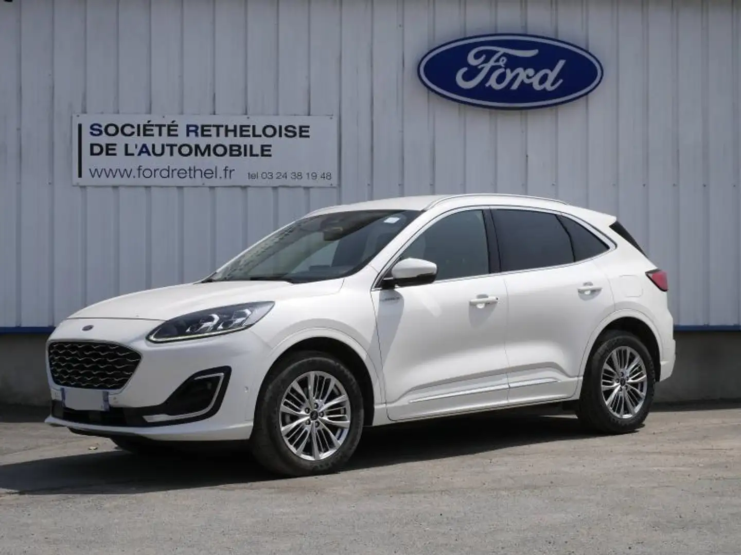 Ford Kuga 2.5 Duratec 190ch FHEV E85 Vignale BVA Blanc - 1