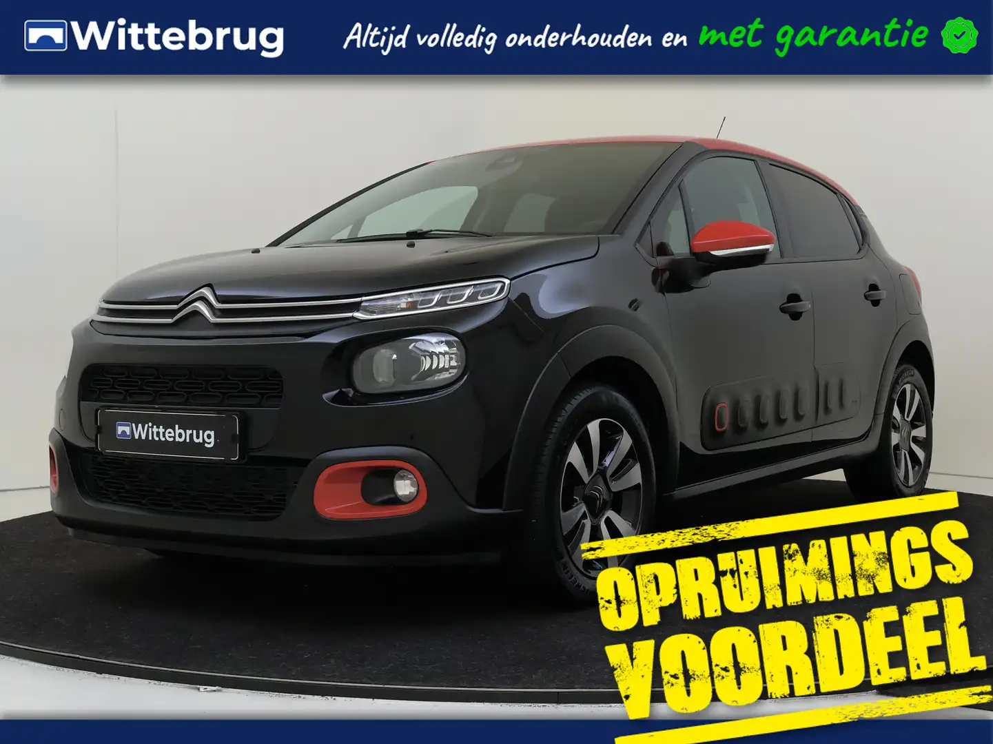 Citroen C3 1.2 PureTech 110PK Shine UITVERKOOP !!! Zwart - 1