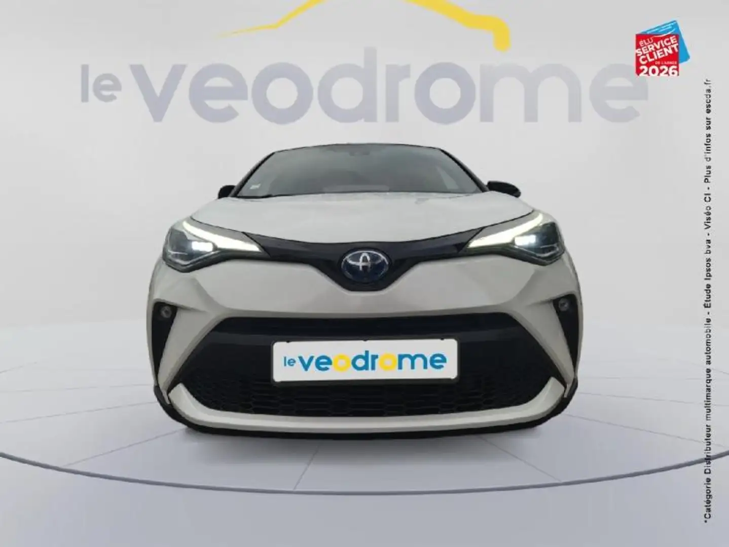 Toyota C-HR 184h Distinctive 2WD E-CVT MY20 Sieges chauf GPS Camera Attelage Blanc - 2