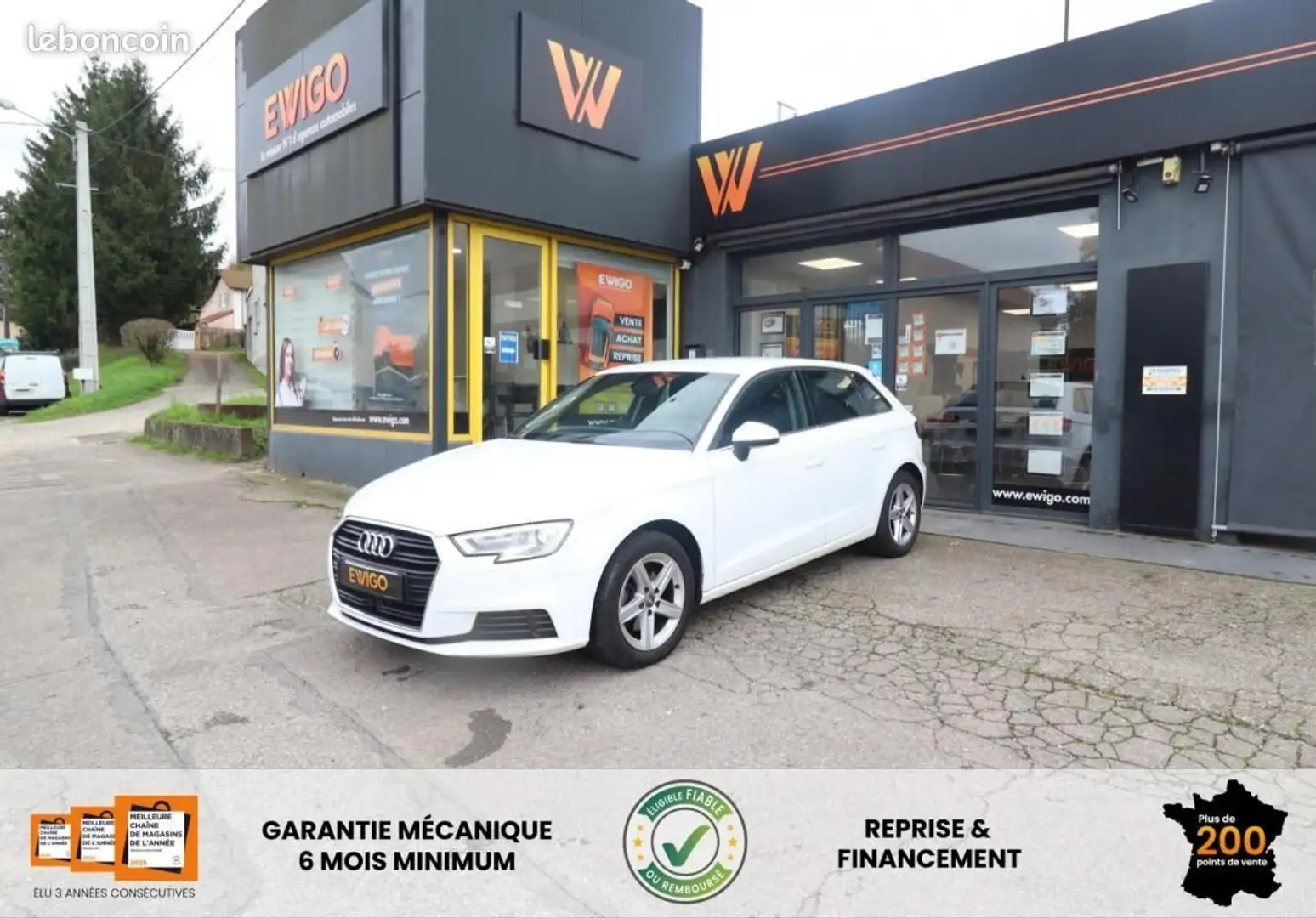 Audi A3 1.5 TFSI 150 CH DESIGN S-TRONIC BVA + SIEGES CHAUFFANTS Blanc - 1