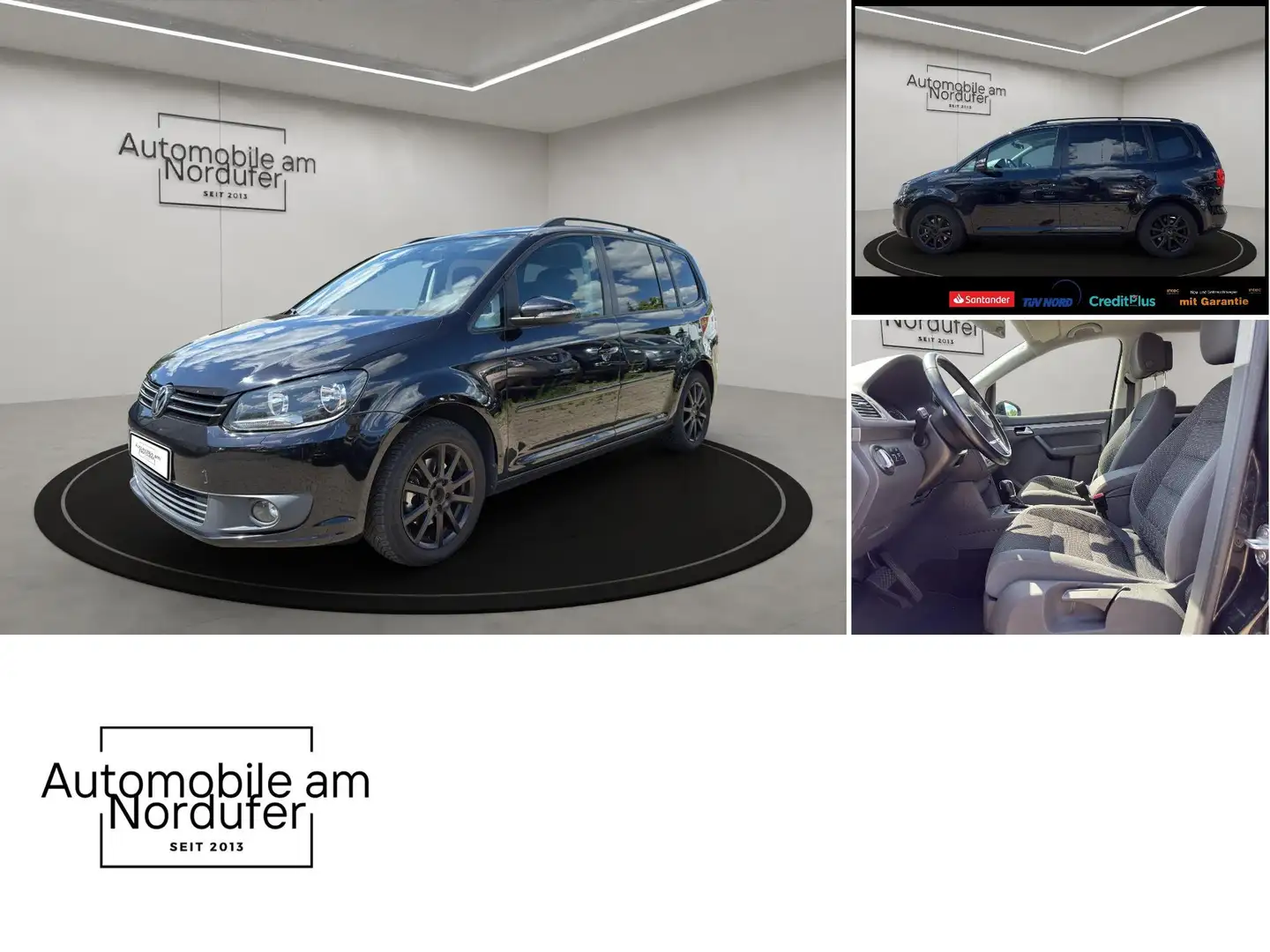 Volkswagen Touran 1.6 TDI DSG-2Hand-Scheckheft-Bluetooth-PDC-Sitzhei Schwarz - 2
