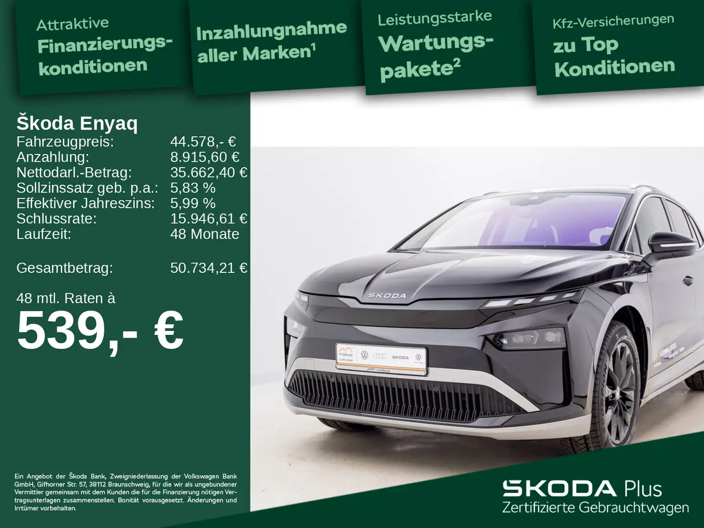 Skoda Enyaq Coupé 60 Lodge*AHK*NAVI*WÄRMEPUMPE*ACC Schwarz - 1