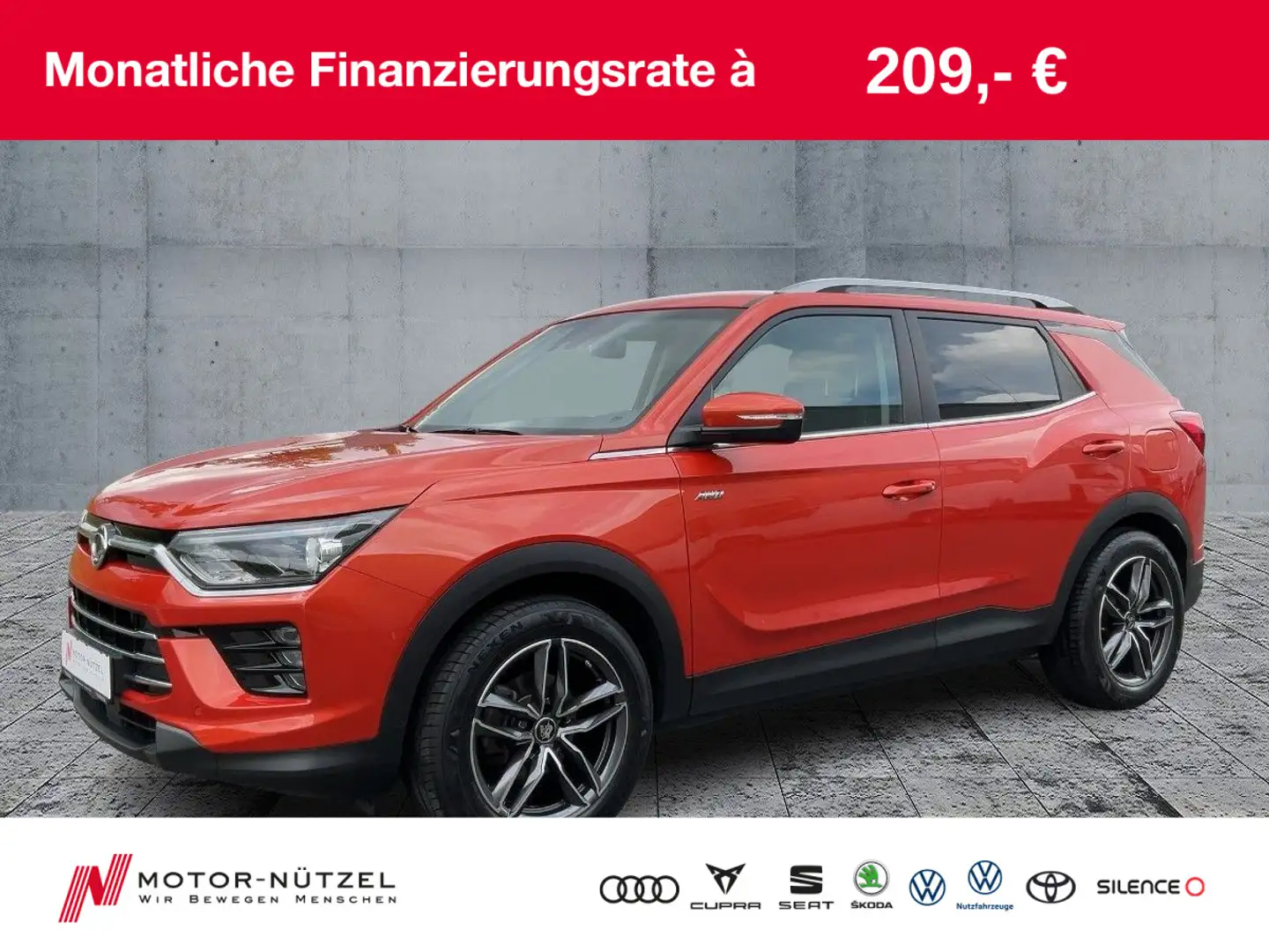 SsangYong Korando 1.5 T-GDI AWD NAV+ACC+SHZ+RFK+MFA+VC+AHK Orange - 1