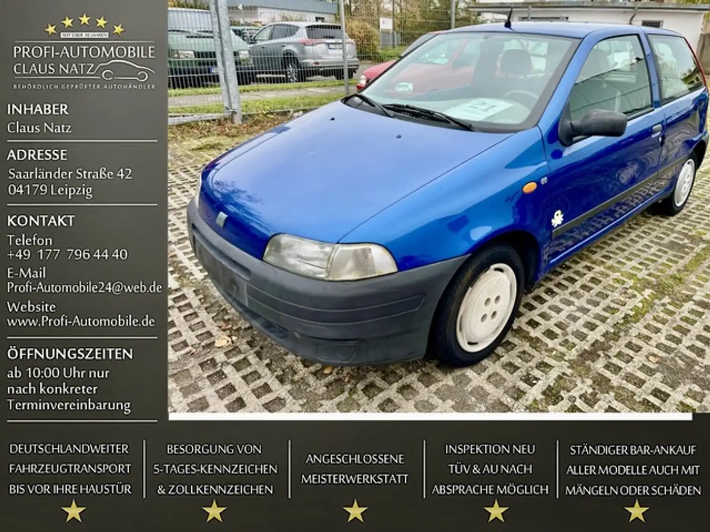 Fiat Punto Automatik 1,2*SERVO*ZV*EFH*49.000 KM* Blau - 1