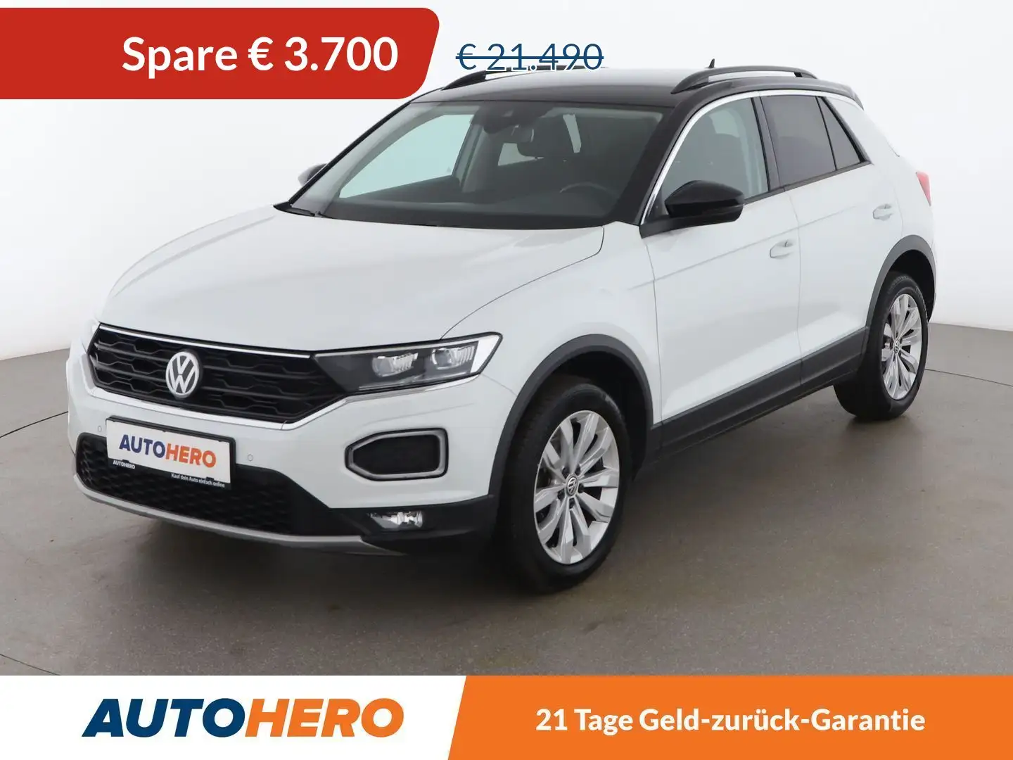Volkswagen T-Roc 1.5 TSI ACT Design Aut. *NAVI*LED*ACC*SPUR* Weiß - 1