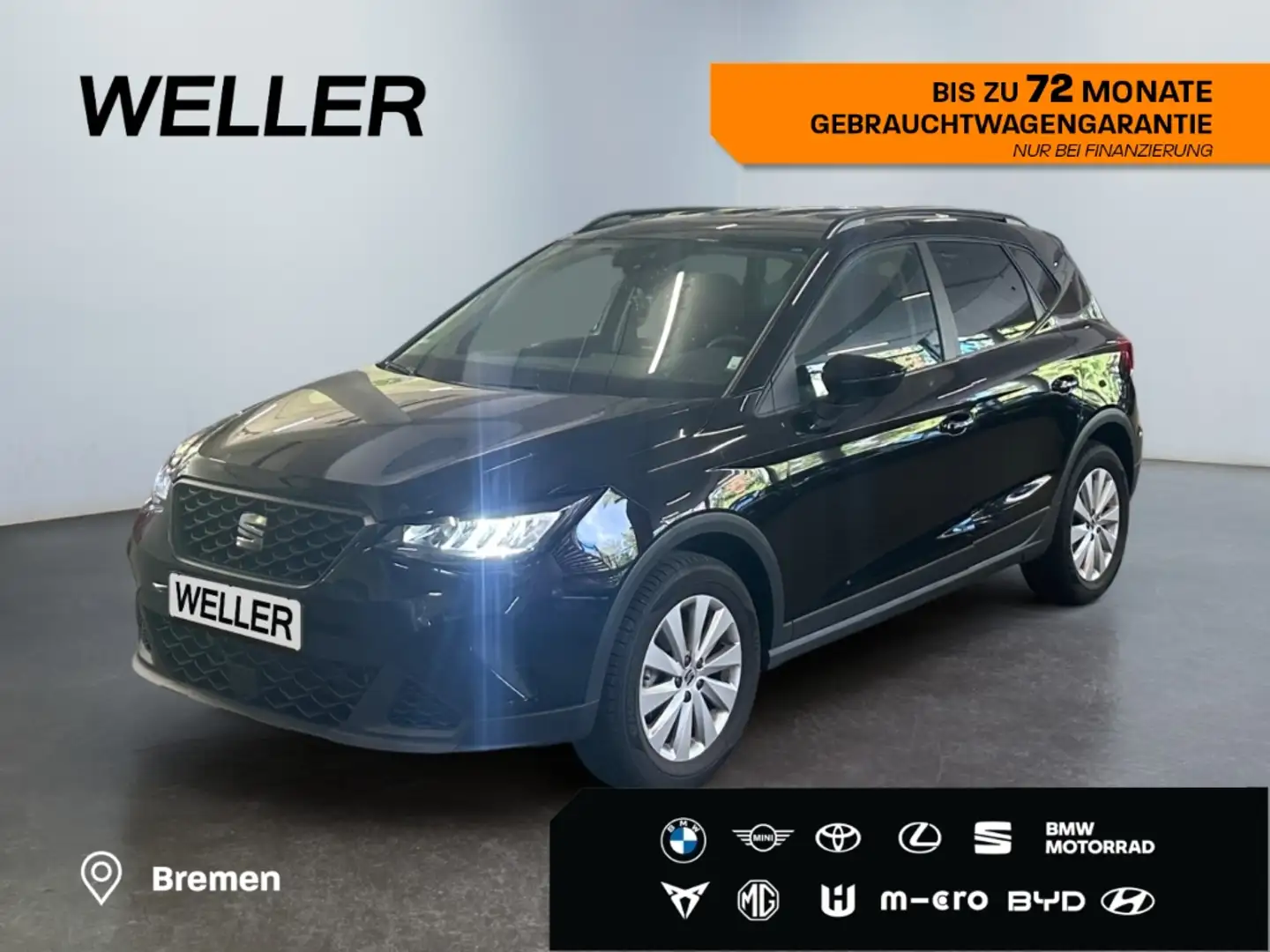SEAT Arona 1.0 TSI Style *LED*Navi*SHZ*CarPlay*PDC hi* Zwart - 1