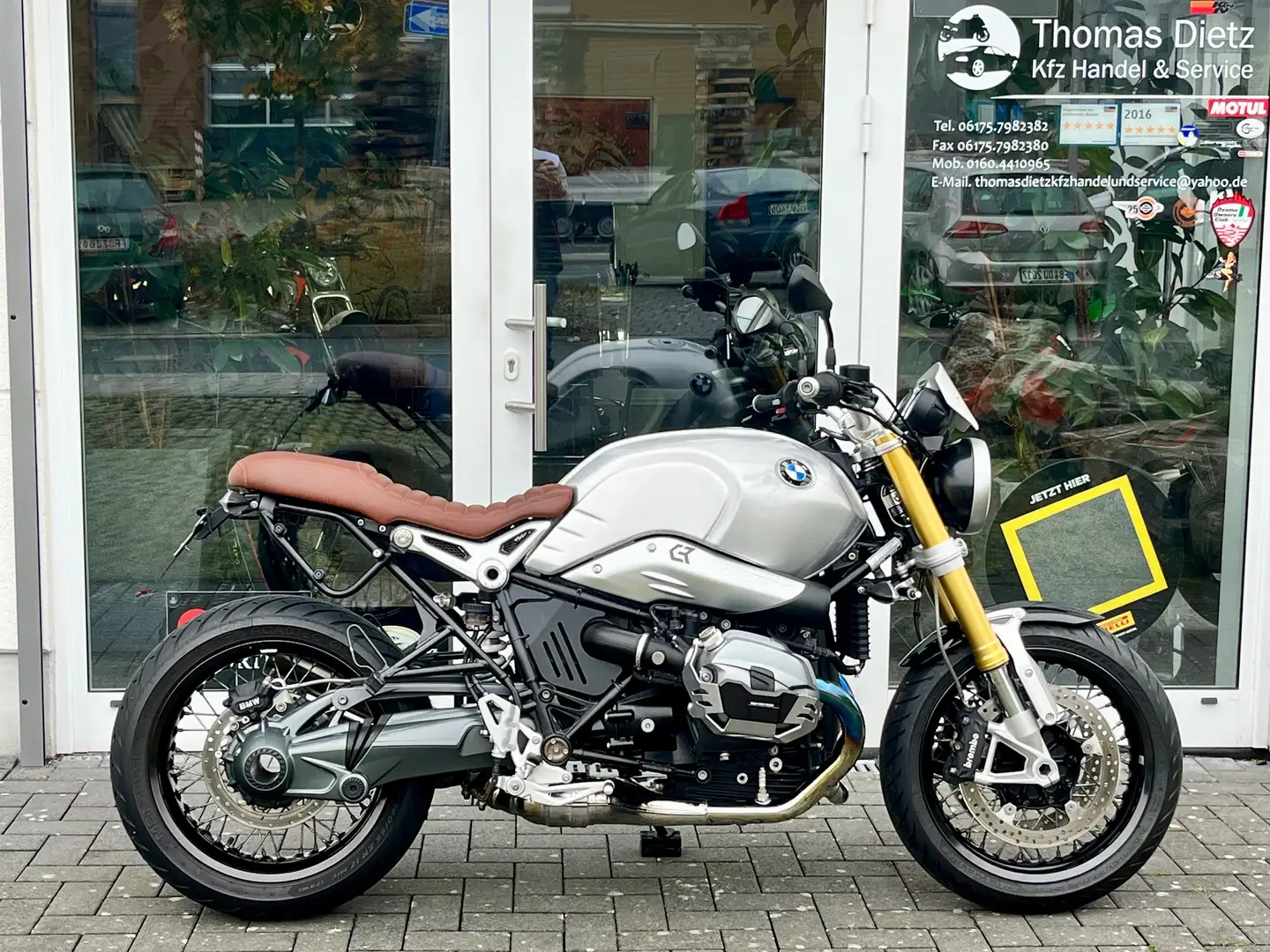 BMW R nineT Alutank gebürstet Heizgriffe Bordcomputer Argintiu - 1