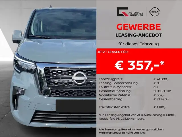 Nissan Primastar Kombi9 TEKNA Autom.170PS Winter/Design/2ST/HK/L1H1