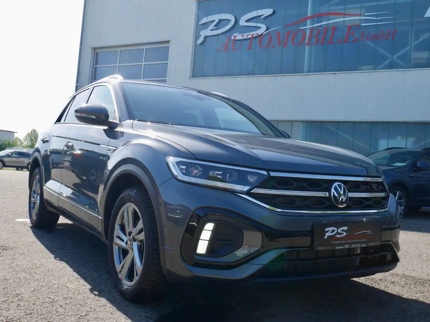 Volkswagen T-Roc 1.5 TSI DSG"R-Line"AHK+Matrix+beh.Lenkrad Gris - 1