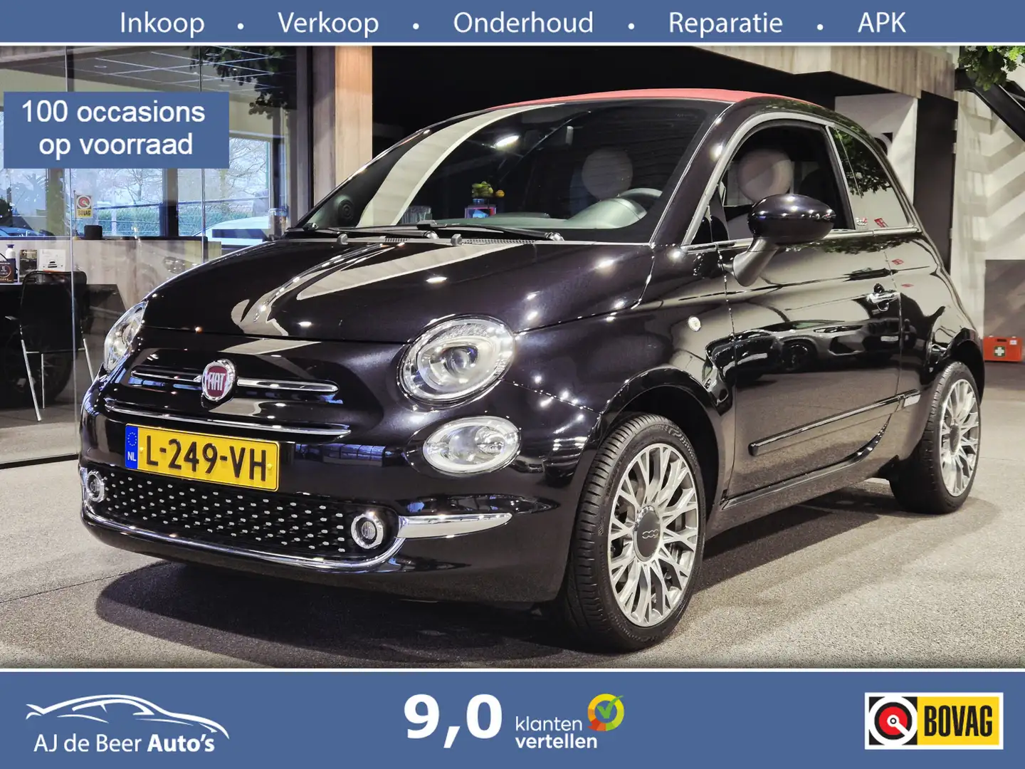 Fiat 500C 1.0 Hybrid Launch Edition Cabrio Navi | Airco | LE Schwarz - 1