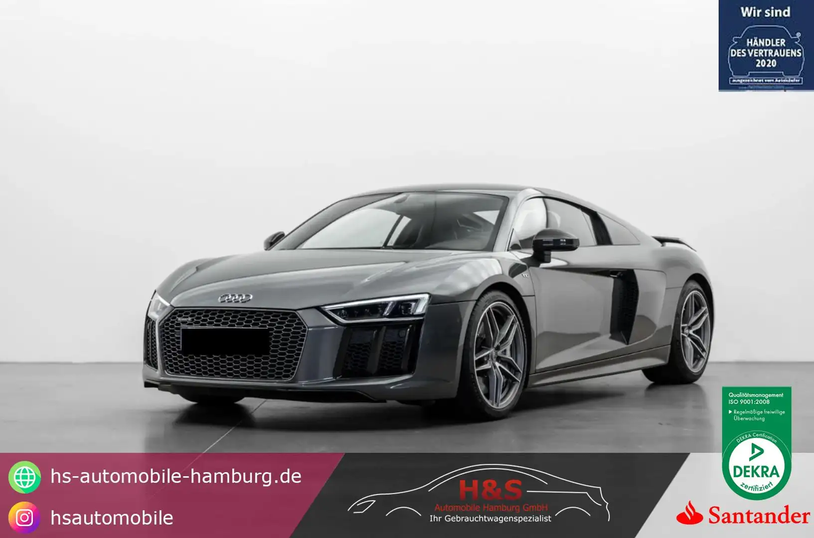 Audi R8 Coupe 5.2 FSI quattro plus Grau - 1