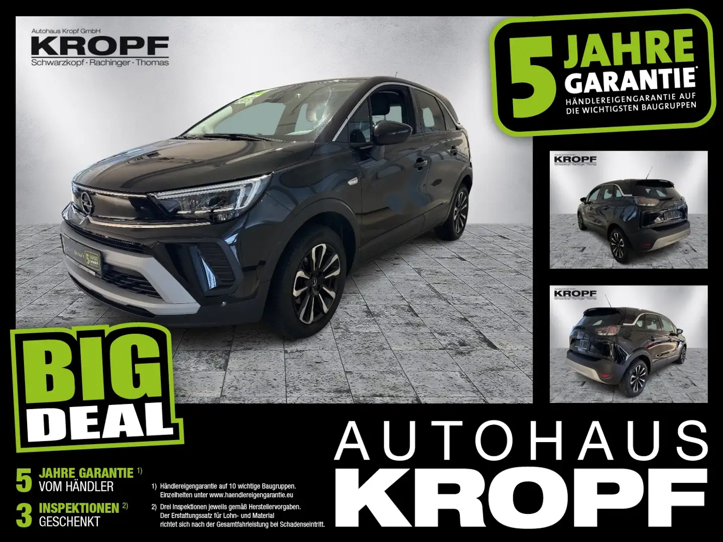 Opel Crossland 1.2 Turbo LED+SHZ+2xKlima+LM Schwarz - 1