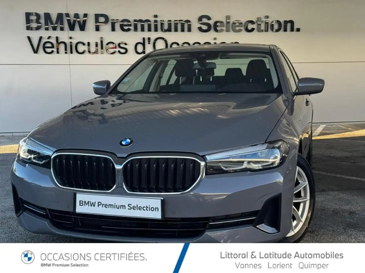 BMW 520 520dA xDrive 190ch Lounge Steptronic Gris - 1