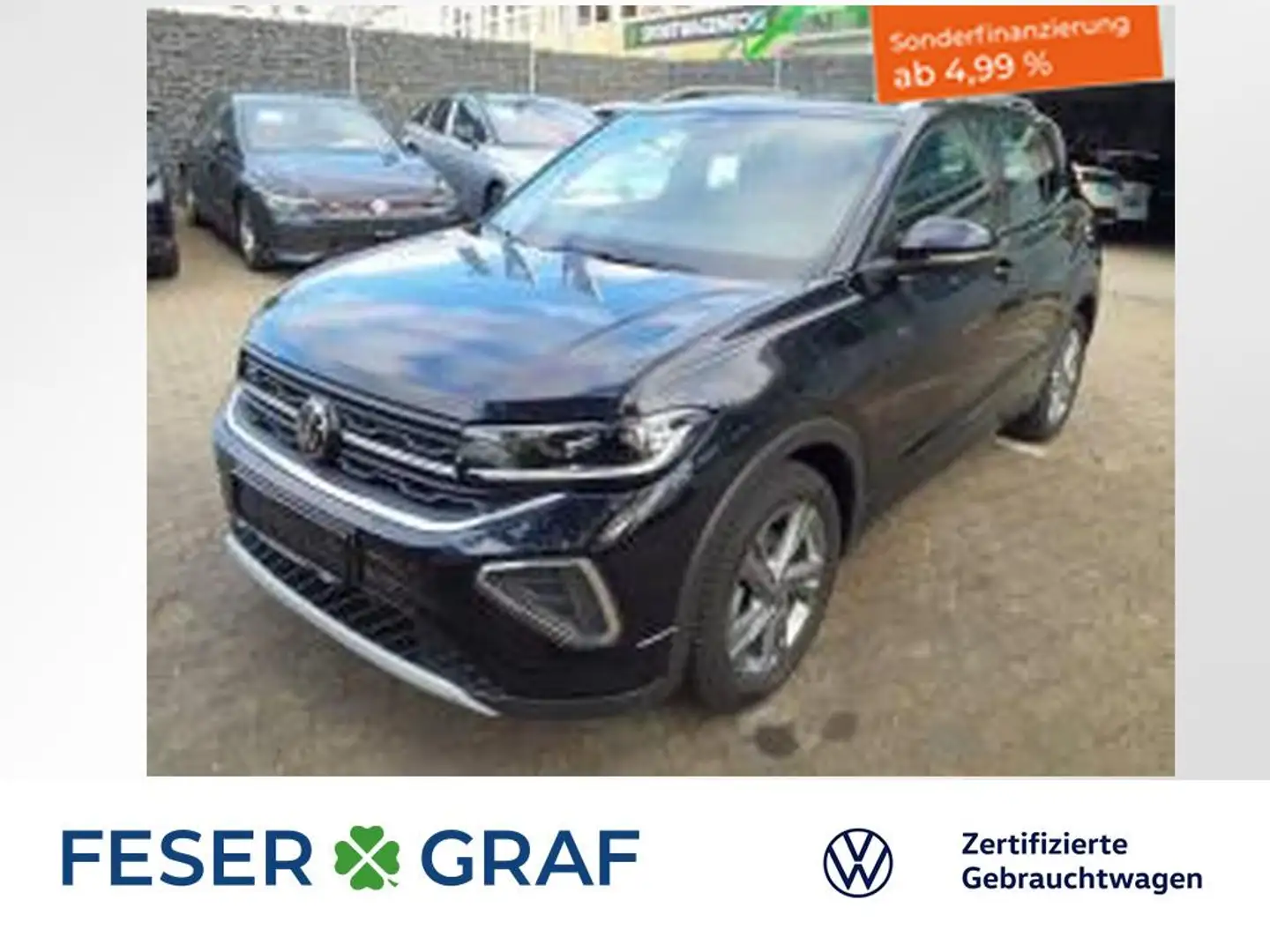 Volkswagen T-Cross R-Line 1.0 TSI 7-DSG NAVI KAMERA Schwarz - 1