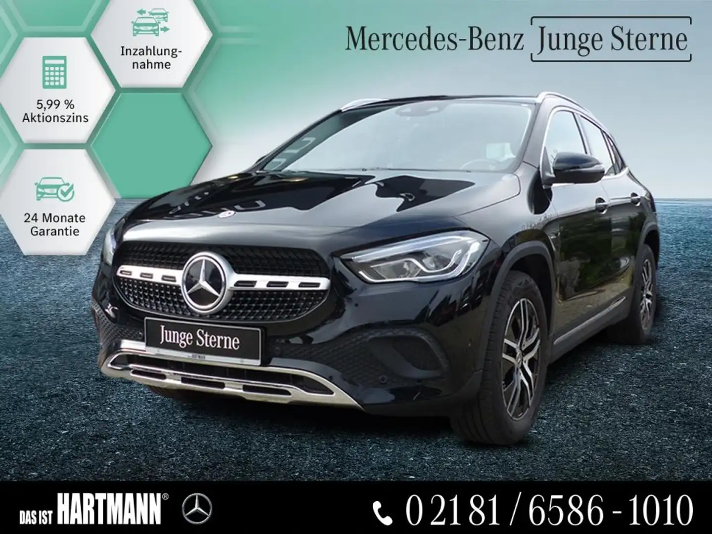 Mercedes-Benz GLA 200 PROGRESSIVE+MBUX+R.KAM+LED+APPLECARPLAY Чорний - 1
