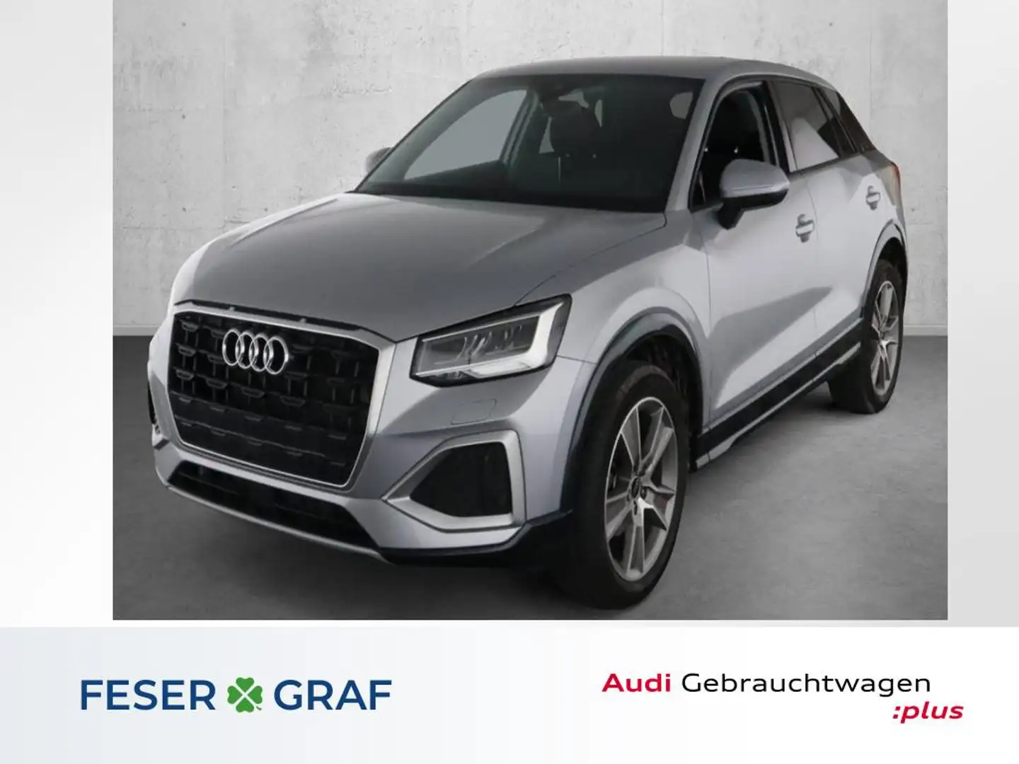 Audi Q2 adv 30 TFSI +AHK+Standheizung+Navi+ Silber - 1
