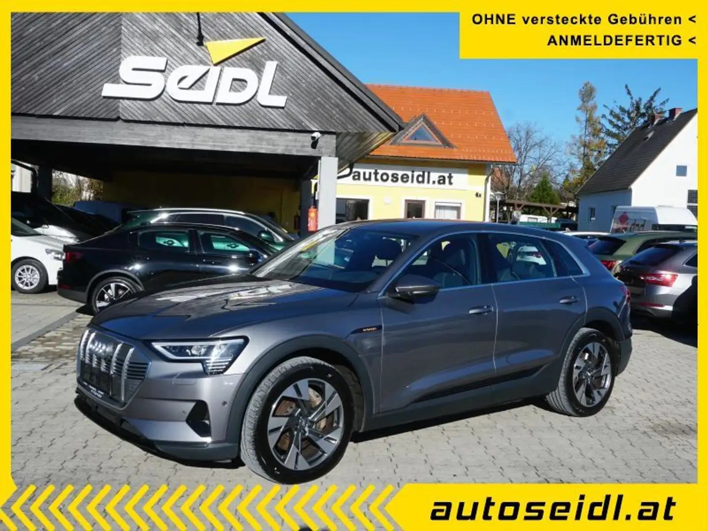 Audi e-tron 50 quattro 71kWh Business *S-LINE+MATRIX+AHV* Gris - 1