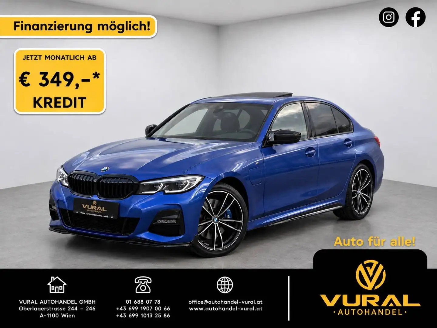 BMW 330 e M-Sport | Schiebedach | Head-Up | Laserlicht | Harman-Kardon | Portimao Blau | Blau - 1