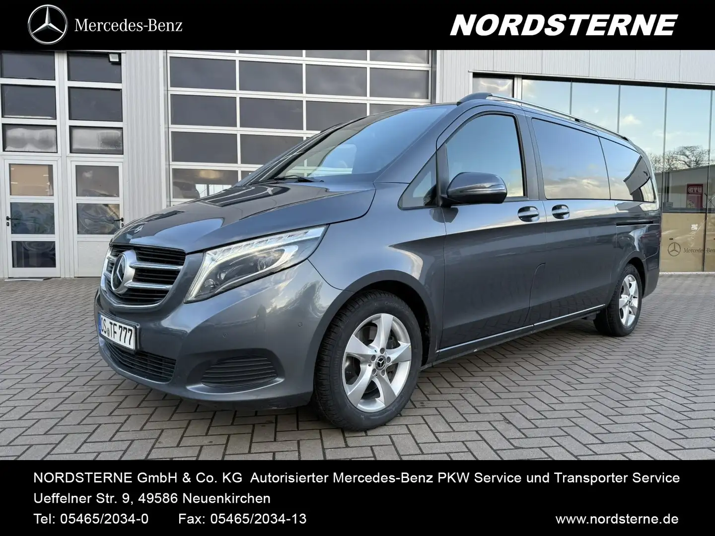 Mercedes-Benz V 220 V 220 d L LED Leder AHK wie Avantgarde Distronic Grau - 1