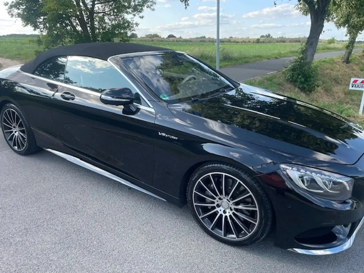 Mercedes-Benz S 500 S 500 Cabrio S500 AMG Line Plus Voll MB100Garantie Negro - 1