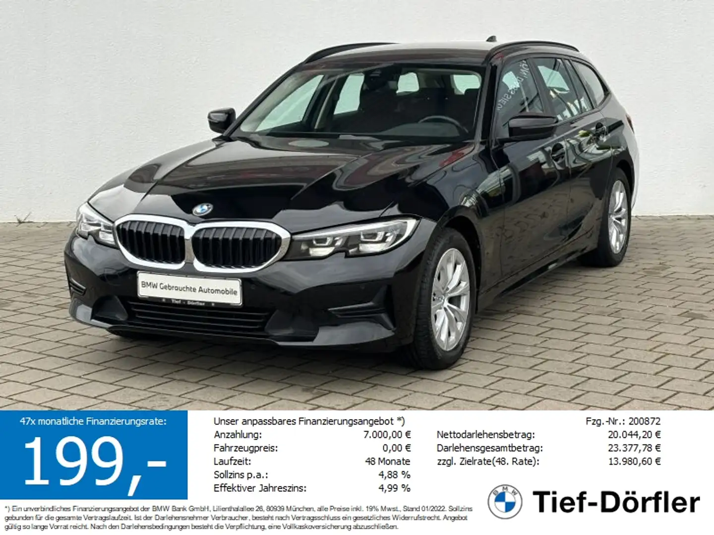 BMW 318 i A Touring DAB/TEMPO/LiveProf/WLAN/S-LENKRAD Schwarz - 1
