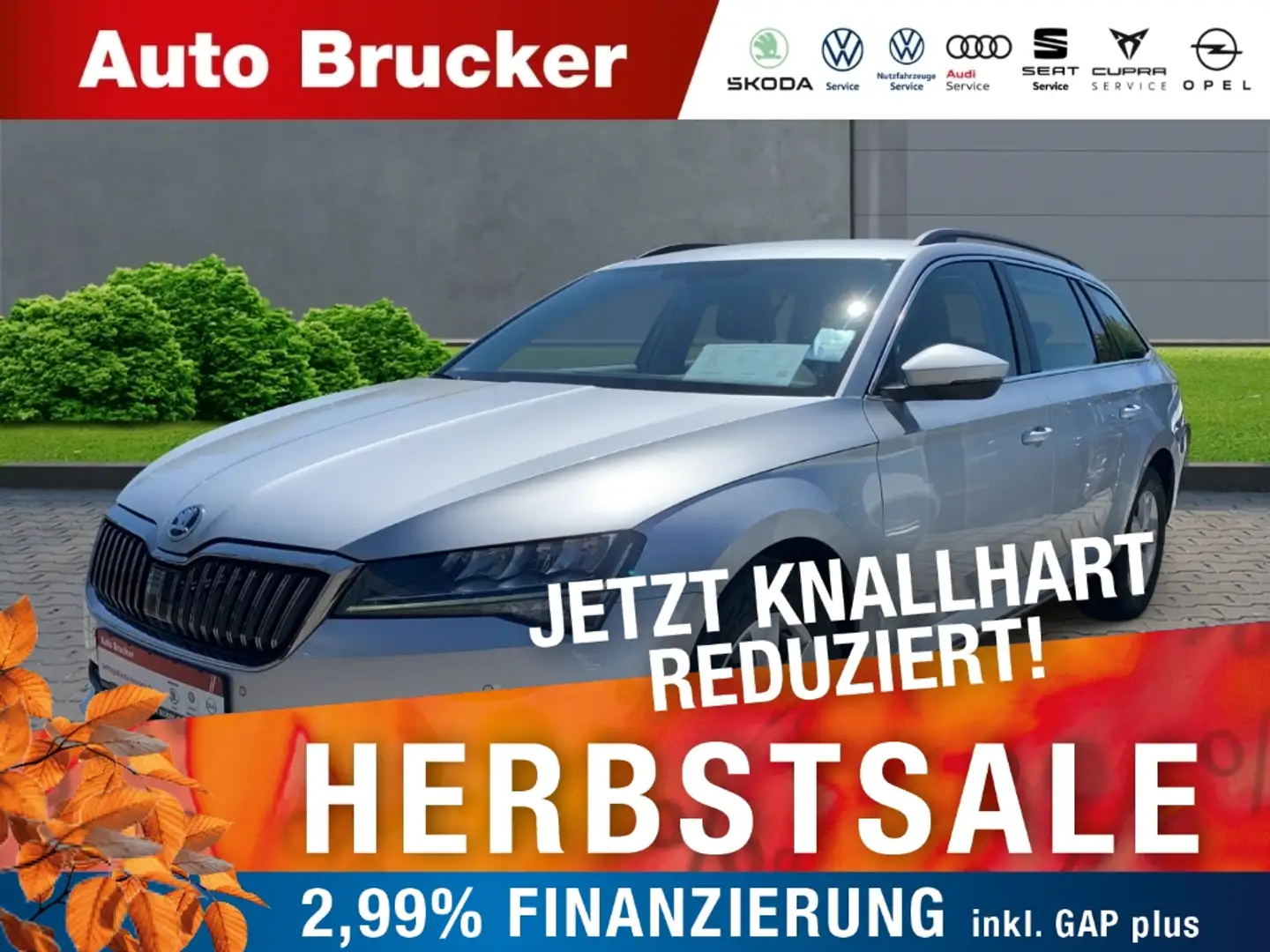 Skoda Superb Combi Ambition 2.0 TDI+Navi+Alufelgen+Sitzheizung Silber - 1