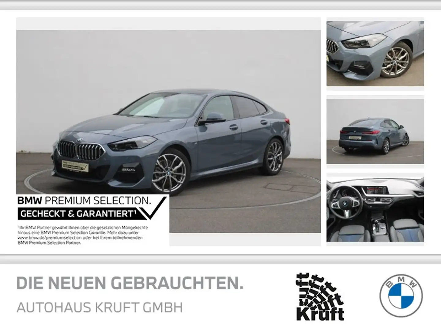 BMW 218 i Gran Coupé M SPORT+AUTOM+LCPROF+PANO+KAMERA+ACC+ Grau - 1
