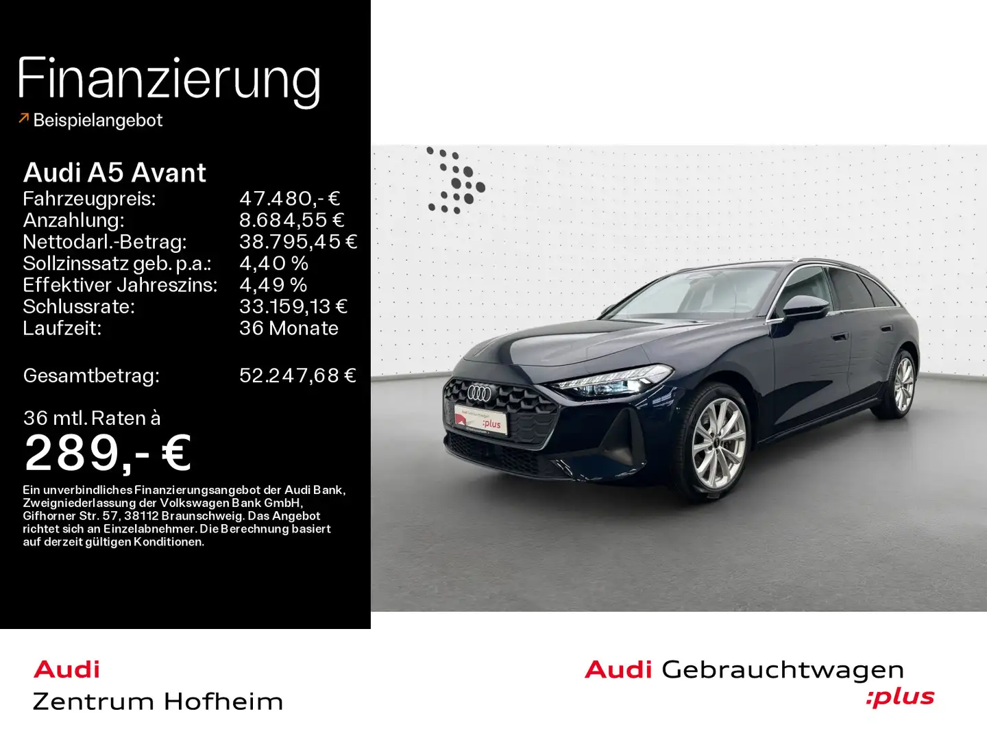 Audi A5 40 TDI S tro*B&O*HUD*LED*Virtual*Navi+* Blau - 1