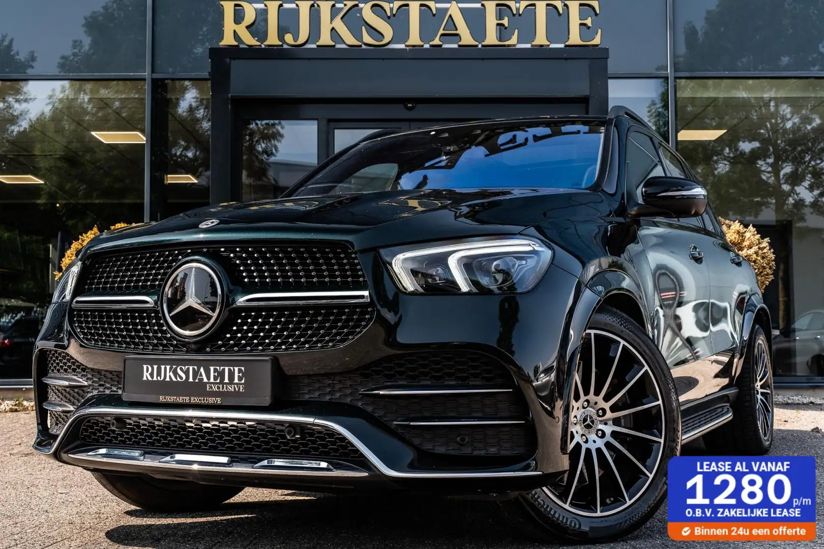 Mercedes-Benz GLE 350 e 4MATIC AMG|PANO|MASSAGE|TREKHAAK Groen - 1