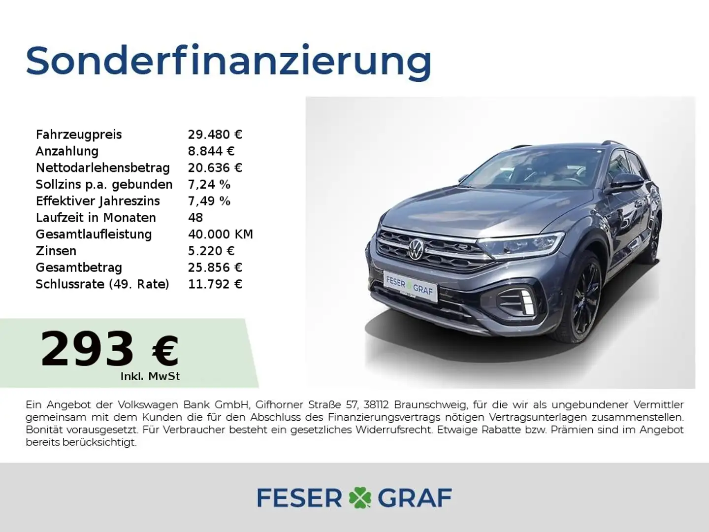 Volkswagen T-Roc R-Line 2.0 TSI 4M DSG R-Kamera ACC SHZ 18" Grau - 1