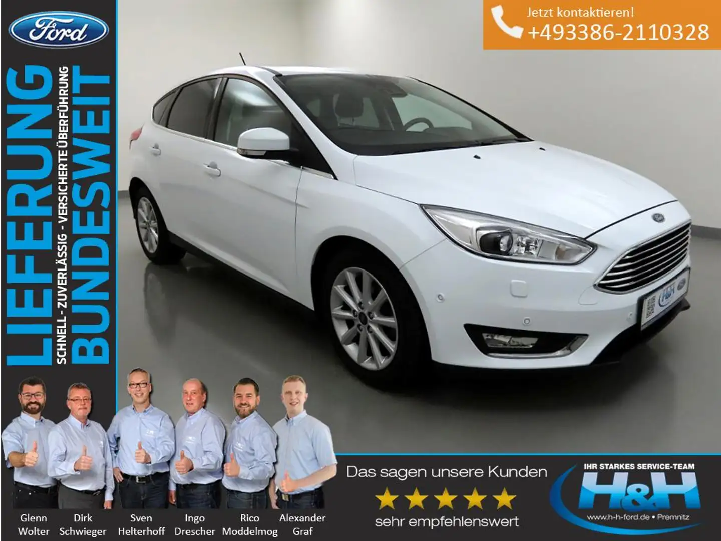 Ford Focus 1.0 Ecob Titanium Xenon+Kam+Keyless Weiß - 1